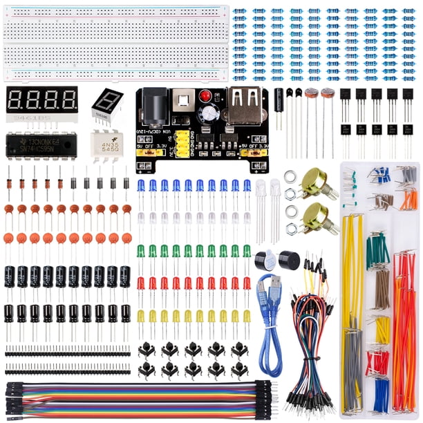 Kit de componentes electrónicos Miuzei Fun con suministro para Arduino