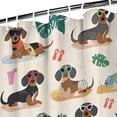 thumbnail image 3 of Dachshunds on the Beach Shower Curtain 72"x72" ,Bathroom Decorative Shower Curtains Set with 12 Hooks,Modern Waterproof Washable Shower Curtain, 3 of 6