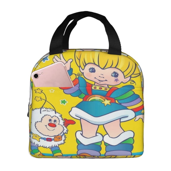 Rainbow Brite Insulated Lunch Bag Leakproof Waterproof Reusable Lunch Boxs Portable Durable Cooler Tote Bag Work Travel