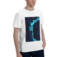 thumbnail image 2 of Bingfone Blue Marble And Gold Men'S Loose Fit Short-Sleeve Pocket T-Shirt, 2 of 7