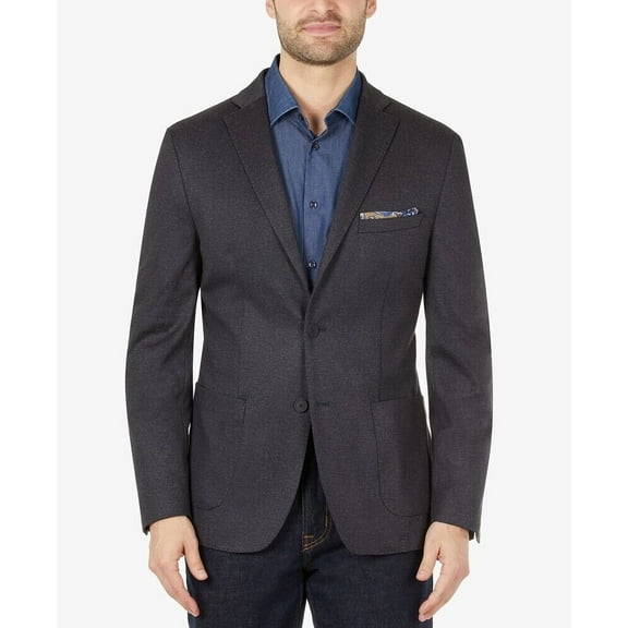 Calvin Klein Men's Slim-Fit Knit Suit Jacket Gray Size 36 REG