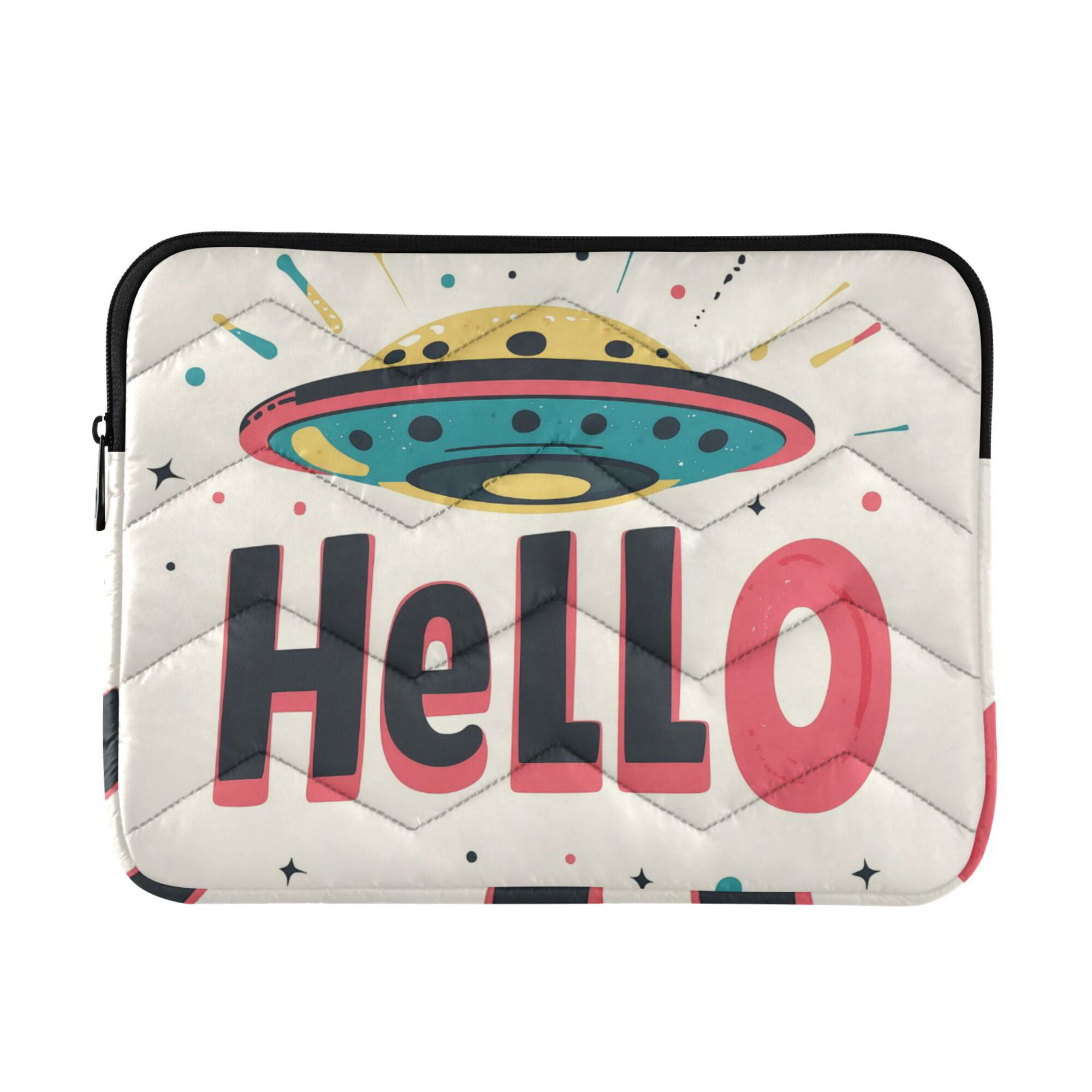FORMRS 13-13.3 inch Laptop Sleeve Case Soft Carrying Quilted Computer Bag Cover, Beige UFO
