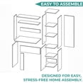 thumbnail image 4 of TUHOME Versalles Writing Desk with Two Shelves and Bookshelf for Small Spaces, Minimalist Design, 4 of 7