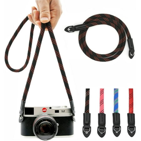 Image of Camera Strap Vintage 100cm Nylon Climbing Rope Camera Neck Shoulder Strap for Micro Single and DSLR Camera