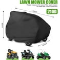 thumbnail image 2 of GIXUSIL Heavy Duty Lawn Mower Cover with Drawstring - 72 x 54 x 46 inch 210D Oxford Waterproof Tractor Protector for Riding Mowers, UV Resistant All-Weather Outdoor Storage (Black, Universal Fit), 2 of 6