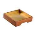 thumbnail image 2 of Bandeja para servir hielo con placa interior desmontable, plato de madera para comida, plato de sashimi para reuniones de bufé, restaurantes, fiestas 27cm x 27cm, 2 of 9