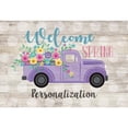 thumbnail image 3 of Welcome Spring Vintage Pickup Truck Personalized Doormat with Custom Name Printing and Non-Slip Rubber Backing, Outdoor/Indoor, 18" x 27", 3 of 6