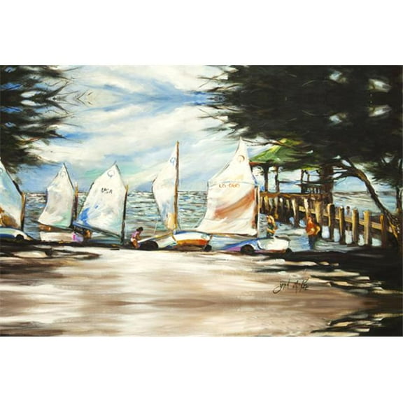 Sailing Lessons Sailboats Fabric Placemat