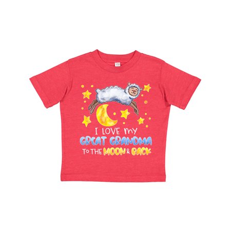 

Inktastic I Love my Great Grandma to the Moon and Back Cute Sheep Gift Toddler Boy or Toddler Girl T-Shirt