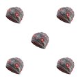 thumbnail image 3 of Jumpingount Slouchy Beanie Hat Estilo bohemio Pre-atado Hijab Turbante Ajustable Moda Hairband Accesorios Bonnet Black rhombus Type2 NO2, 3 of 6