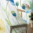 thumbnail image 5 of Blue Yellow Spring Floral Sheer Curtains 72 Inches Long 2 Panels Set, Window Sheer Curtains for Living Room/Bedroom, Summer Botanical Watercolor Light Filtering Rod Pocket Curtain 52'' x 72'' x 2, 5 of 7
