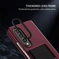 thumbnail image 5 of SaniMore for Samsung Galaxy Z Fold 3 7.6 inch Slim Case, Military Grade Shockproof Hard PC Cover Built-in Invisible Folding Bracket Kickstand Thickened Lens Frame for Samsung Z Fold 3, Winered, 5 of 10