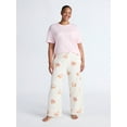 thumbnail image 2 of Joyspun Women's Velour Wide-Leg Sleep Pants, Size XS-3X, 2 of 6