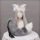 thumbnail image 5 of Orejas de gato, lobo, orejas de zorro, conjunto de cola, accesorios de cabeza lindos de animales para Halloween, 5 of 5