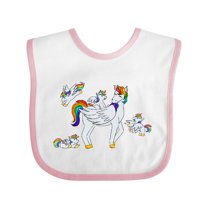 Inktastic Cute Unicorn Family Boys or Girls Baby Bib