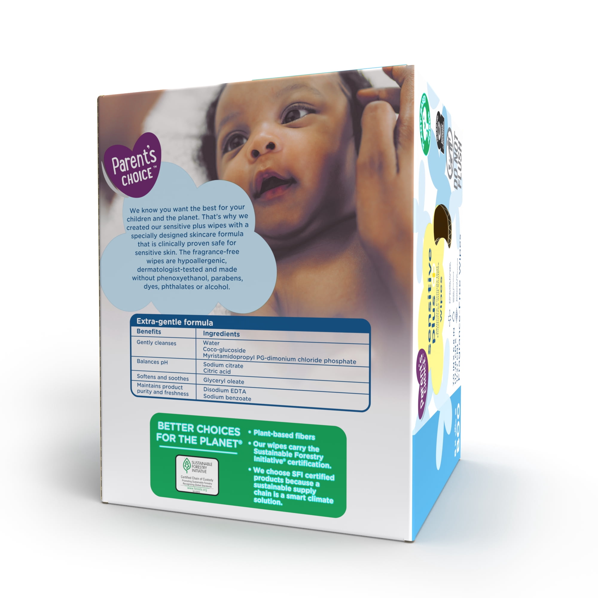 Parent's Choice Sensitive Plus Baby Wipes, 800 Count