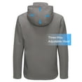 thumbnail image 2 of Men's Waterproof Rain Jacket, Lightweight Rain Coat, Raincoat with Hood for Golf Hiking (Gray L), 2 of 7