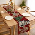 thumbnail image 3 of Red Christmas Table Runner 48 Inches Long Farmhouse Dress Scarves, Xmas Tree Gingerbread Snowman Winter Dining Tablerunner for Coffee Table/Kitchen Island/Party Décor, 13" x 48", 3 of 8