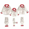 thumbnail image 6 of Christmas Matching Family Outfits Plush Fleece Pjs Long Sleeve Button down Festival Party Sleepwear Top and Pajamas Pants Christmas Clothes for Family, 6 of 6