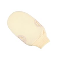 Unique Bargains 1 Pc Shower Glove Exfoliating Glove for Bathroom for Shower 8.66"x4.72" Beige