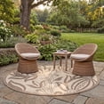 thumbnail image 3 of Safavieh Courtyard Crystal Floral Indoor/Outdoor Area Rug, Natural/Brown, 6'7" x 6'7" Round, 3 of 12