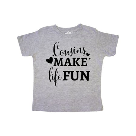 

Inktastic Cousins Make Life Fun- cursive Gift Toddler Boy or Toddler Girl T-Shirt