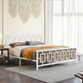 thumbnail image 1 of Full Size Bed Frame with Sleek Headboard for Modern Bedrooms - White, 1 of 6