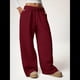 thumbnail image 5 of Pantalones Deportivos de Pierna para Mujer, Holgados, con Cordón, de Cintura Alta y Bolsillos Rojo S, 5 of 10