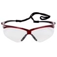 thumbnail image 3 of KleenGuard V30 Nemesis Safety Glasses (47378), Clear Anti-Fog Lens with Red / Inferno Frame, 12 Pairs / Case, 3 of 4