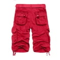thumbnail image 4 of cllios Clearance Clothes Under $5 Cargo Shorts for Men Plus Size Multi Pockets Shorts Work Combat Shorts Comfortable Travel Cargo Shorts, 4 of 4