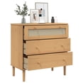 thumbnail image 2 of vidaXL Drawer Cabinet SENJA Rattan Look Brown 80x40x80 cm Solid Wood Pine, 2 of 5