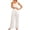 White, variant on Linen Pants Women Spring Summer Elastic Waist Wide Leg Loose Fit Lightweight Beach Pants Trousers with Pockets
