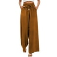 thumbnail image 6 of SWQZVT Womens High Waist Pants Casual Wide Leg Palazzo Lounge Pants Comfy Loose Drawstring Dress Pants for Women Trousers with Pocket, 6 of 7