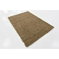 thumbnail image 2 of Unique Loom Solo Solid Shag Collection Area Modern Plush Rug Lush & Soft, 4 ft 0 x 6 ft 0, Cocoa, 2 of 2