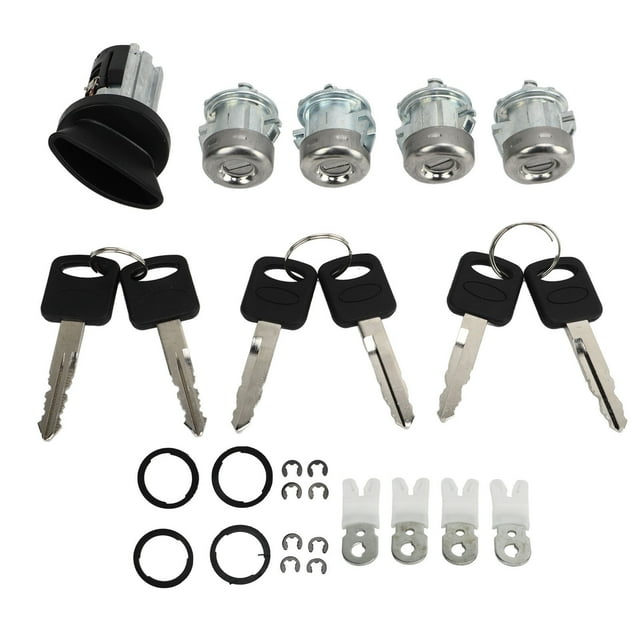Juego de llaves de cilindro de cerradura de puerta de coche, 1L3Z 11582 A, interruptor de bloqueo de ignición, Kit de llave de repuesto para Ford Excursion 2000 A 2005 Jadeshay A
