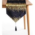 thumbnail image 3 of FFIY 12x108-Inch Sequin Table Runner Stripe Tabletop Party Table Runners for Birthday Wedding (Teal+Silver), 3 of 8