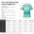 thumbnail image 4 of Bixox Men's Teal Turquoise Printed Short Sleeve Skinny Athletic T-Shirt, 4 of 6