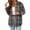 Army Green, variant on Womens Soft Stretchy Knit Plaid Shirts Roll Up Long Sleeve Collared Button Down Blouses Tops Hot Pink XXL