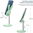 thumbnail image 4 of Cute Bunny Phone Stand, Angle Height Adjustable Cell Phone Stand For Desk, Thick Case Friendly Phone Holder Stand, Compatible With Iphone, Kindle, Ipad, Switch, Tablets, All Phones, 4 of 7