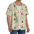 thumbnail image 2 of Fotbe Ladybug And Wild Flowers Camisa Estampada de Manga Corta para Hombre, Casual de Verano, Estilo Playero, Sin Arrugas-X-Large, 2 of 5