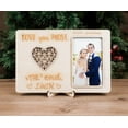 thumbnail image 3 of Personalized Engagement Picture Frame, Custom Couple Photo Frame, Engagement Gift for Couples, She Said Yes Wooden Adventure Frame, 3 of 5