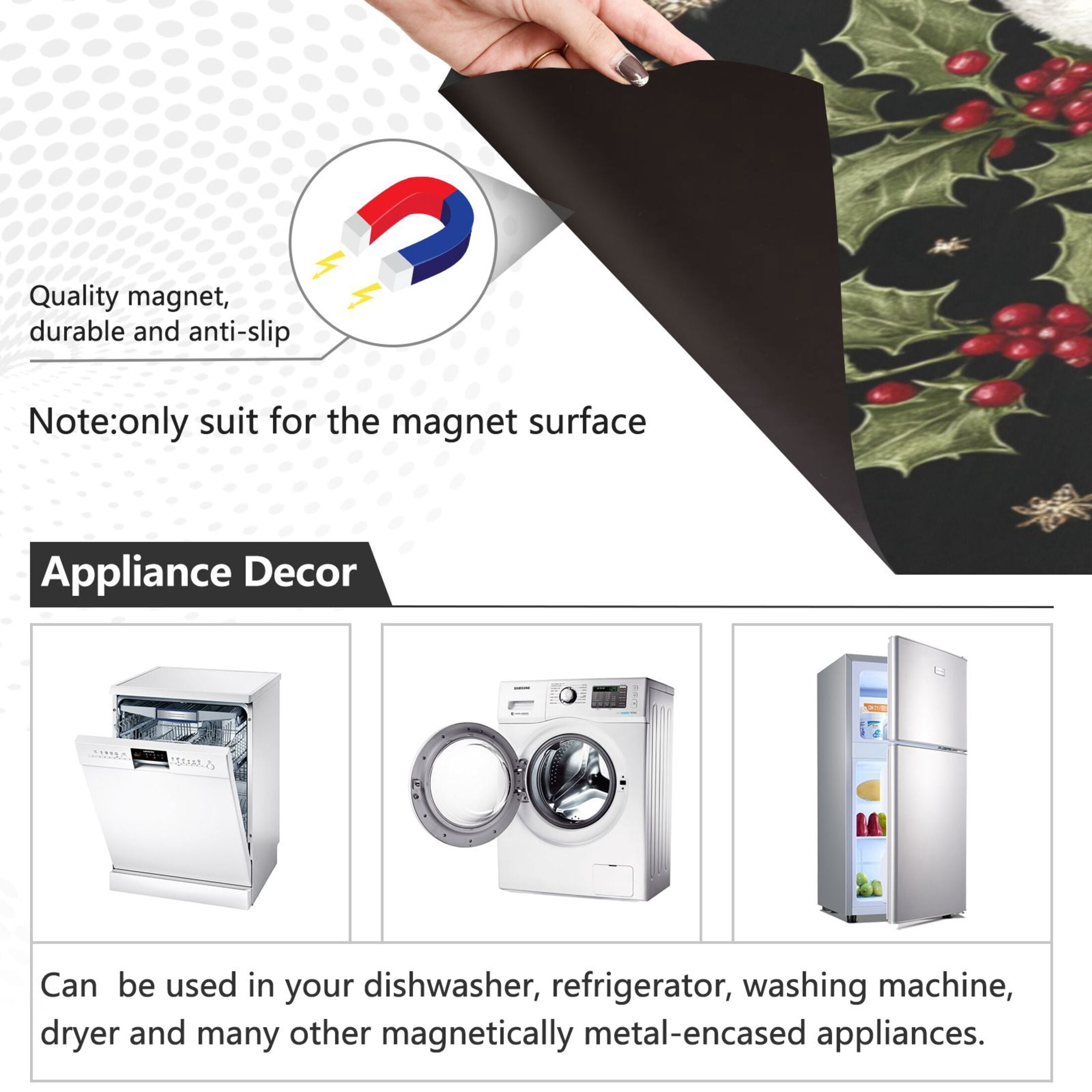 Dishwasher Sticker Magnetic Dishwasher Sticker Magnetic Decorative Sticker Refrigerator Sticker Dishwasher Decorative Stickers Warm Cute Christmas Snowman