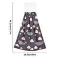 thumbnail image 2 of Dailycode Kitchen Wash Cloths with Hanging Loops Absorbent Absorbent Quick Drying Hand Towels, 2 Pack, Whale Cloud Sun, 2 of 7