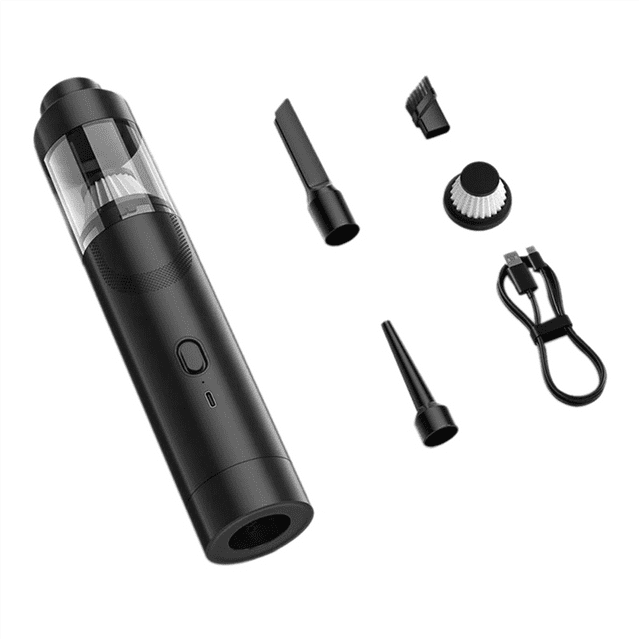 Wireless Car Vacuum Cleaner High Suction Blow Air Extraction Charging Model Home and Car Vacuum Cleaner Black