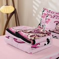 thumbnail image 5 of Erosebridal Western Leopard Cowboy Boot Zipper Twin Comforter Sets with Fitted Sheet and 2 Pillowcases,Cute Cowgirl Stars Cactus Zipper Bedding Set For Girls,Pink Reversible,4 Pieces, 5 of 7