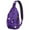 Halloween Purple Spider-1, variant on Sling Backpack,Halloween Purple Spider Web Pattern Sling Bag with Water Bottle Holder,Waterproof Sling Bag for Men/Women with Headphone Jack for Hiking,Travel