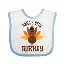Inktastic Thanksgiving Nana Little Turkey Boys or Girls Baby Bib
