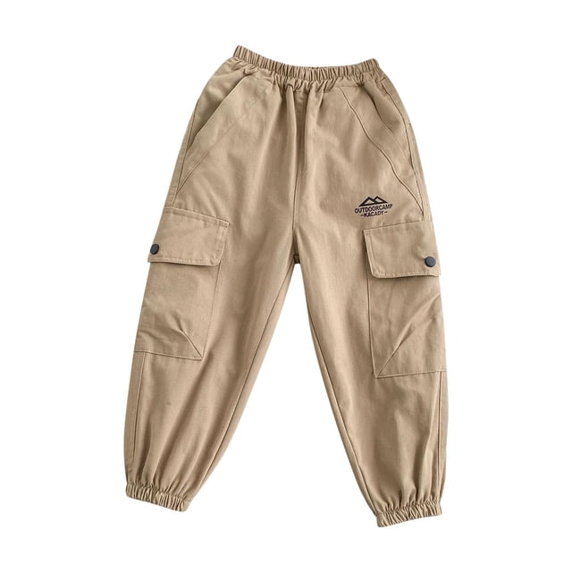 Odeerbi 2-12 Años Niños Cargo Pantalones Athletic Deportes Jogger Pantalones Cómodo Casual Trabajo Pantalones Con Bolsillos