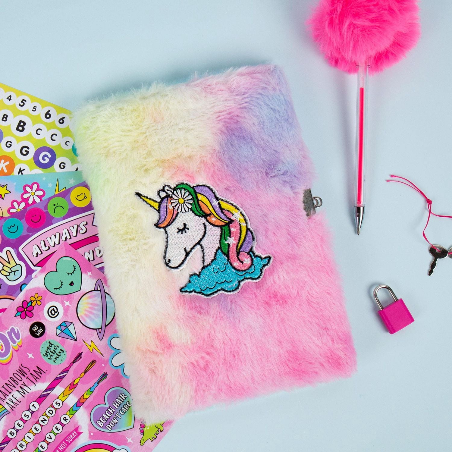 Just My Style Tie-Dye Fuzzy Diary