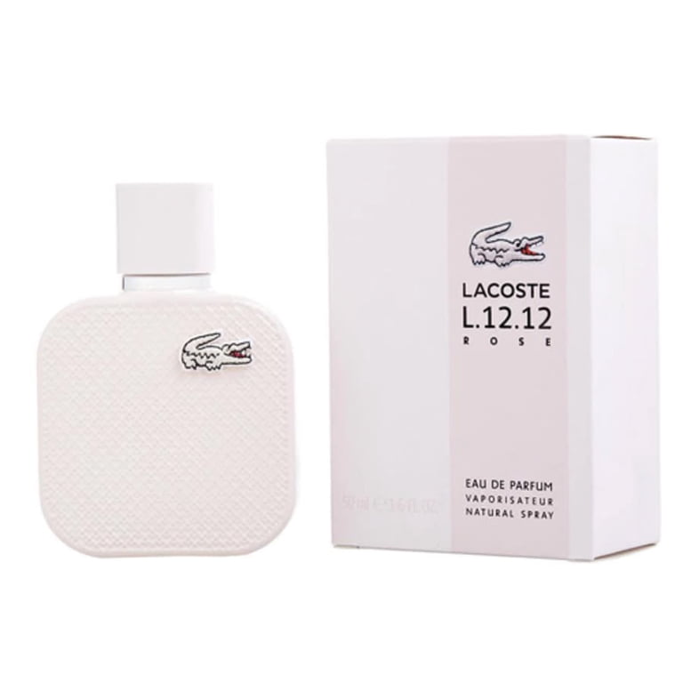 Lacoste L.12.12 Rose Eau De Parfum Spray, 3.3 Oz, 100 ML, Women's